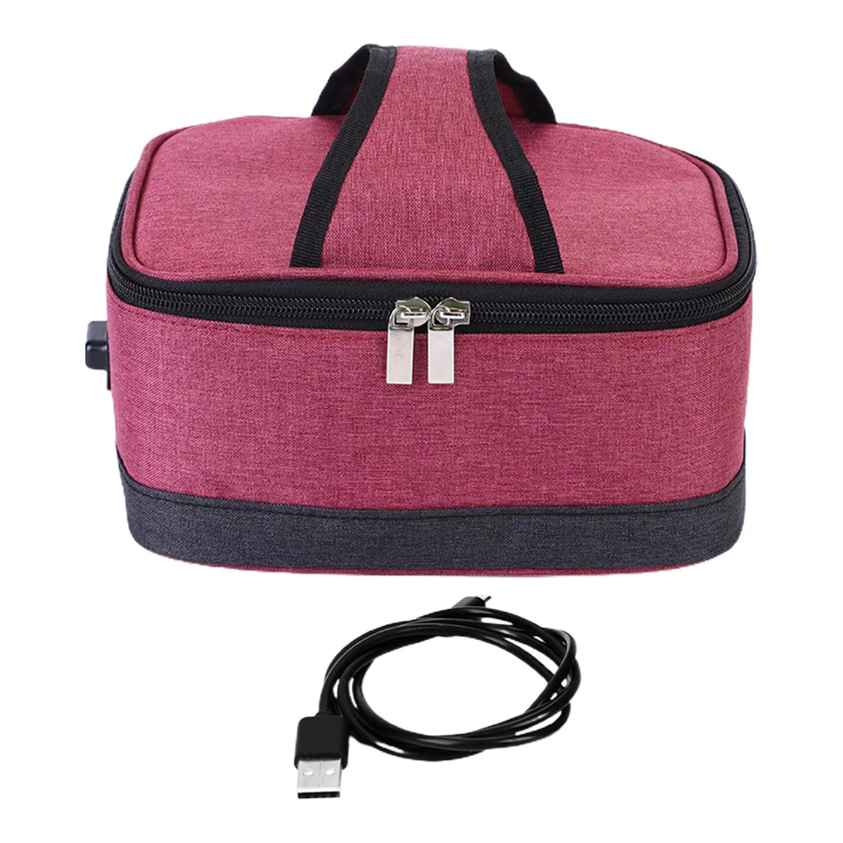 Red Electric Heated Lunch Box Insulation Bag J96672