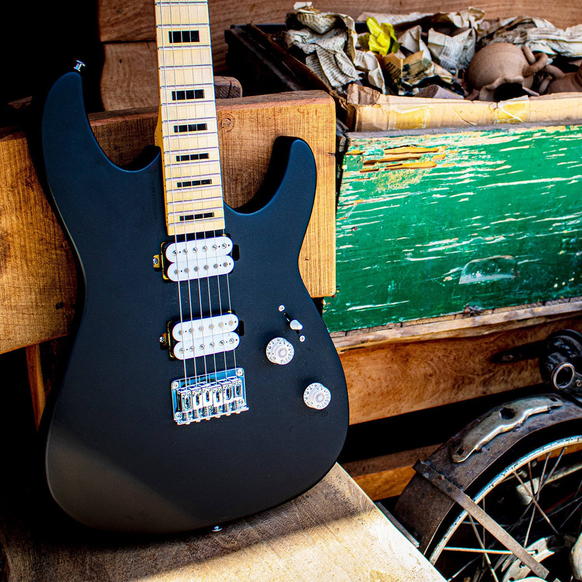 Satin Black Electric Guitar Z77251