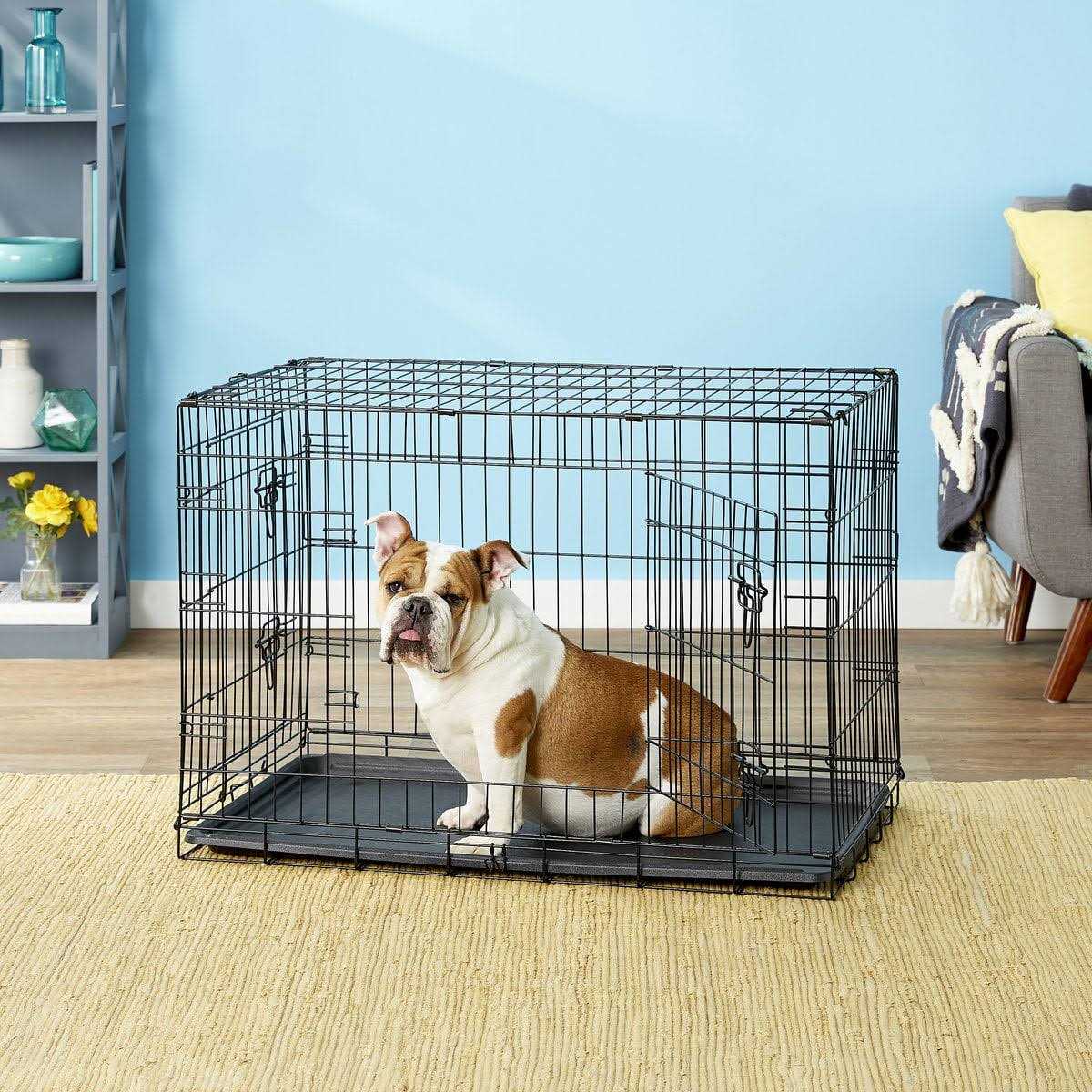 Double-Door Folding Wire Dog Crate J817441