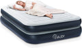 Full Size Air Mattress with Built in Pump 18'' Inflatable Blue M479975
