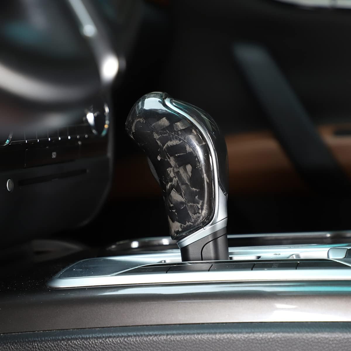 Real Carbon Fiber Gear Shift Knob Head Cover (Black) O713107