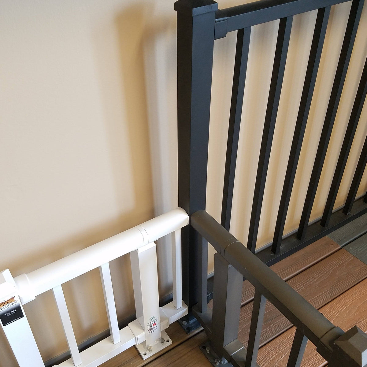 Textured Black Aluminum Rail Kit Stair X6745