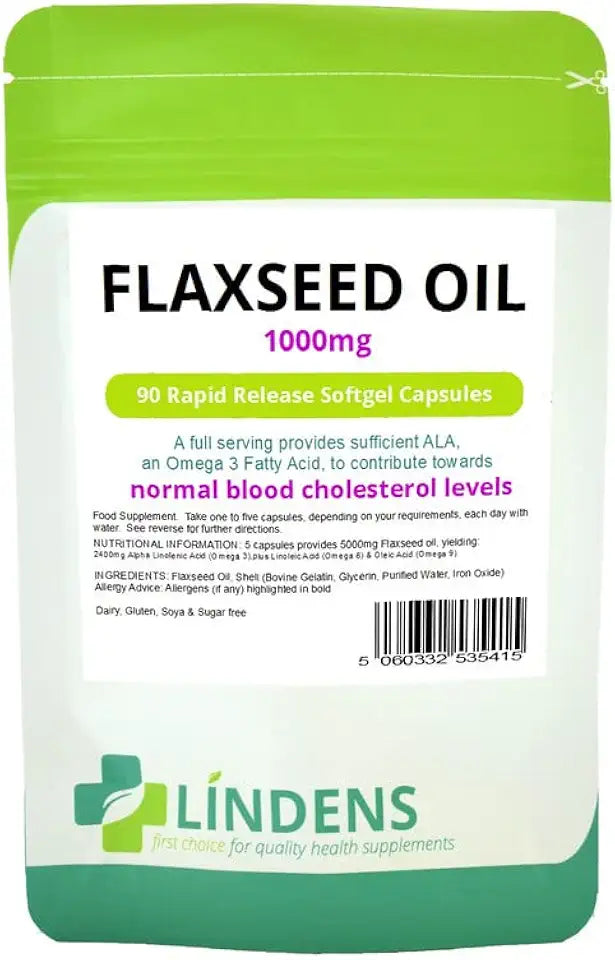 Flaxseed Oil 1000mg 3-Pack 270 Capsules Omega 3 6 9 E7499