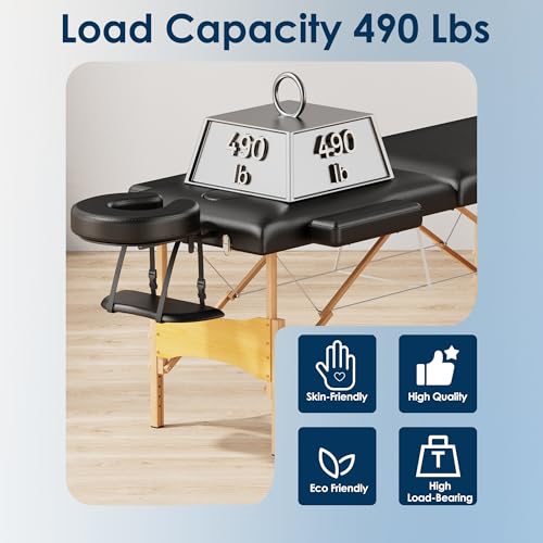 Portable Wooden 2-Fold Massage Table D572