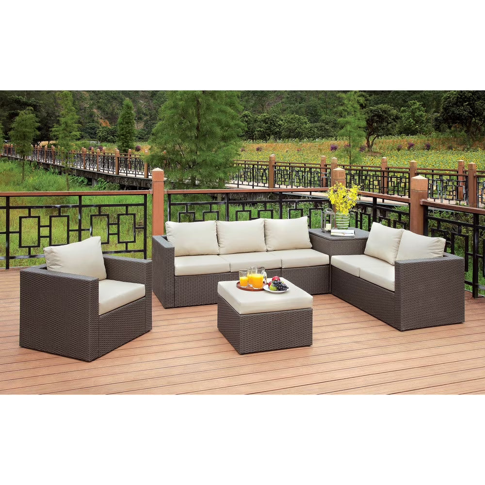 Brown Aluminum 6-Piece Outdoor Sofa Set F2952