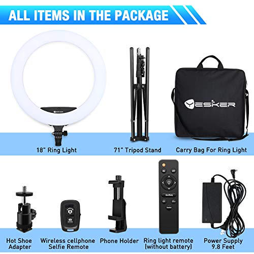18 Inch RGB Ring Light with Tripod Stand and Phone Holder R4491