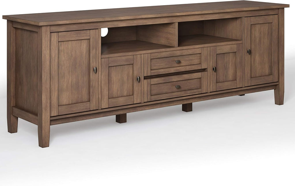 72 inch Wide Rustic Solid Wood TV Media Stand G980