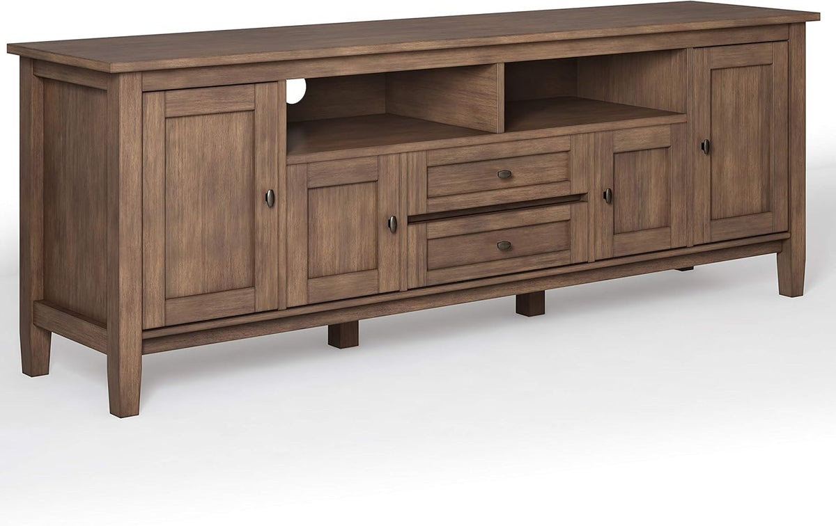 72 inch Wide Rustic Solid Wood TV Media Stand G980