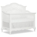 5-in-1 Convertible Crib in Frost, Greenguard Gold Certified, Wooden Baby Crib O129