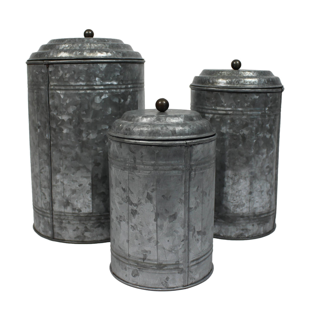 Galvanized 3-Piece Canister Set G567