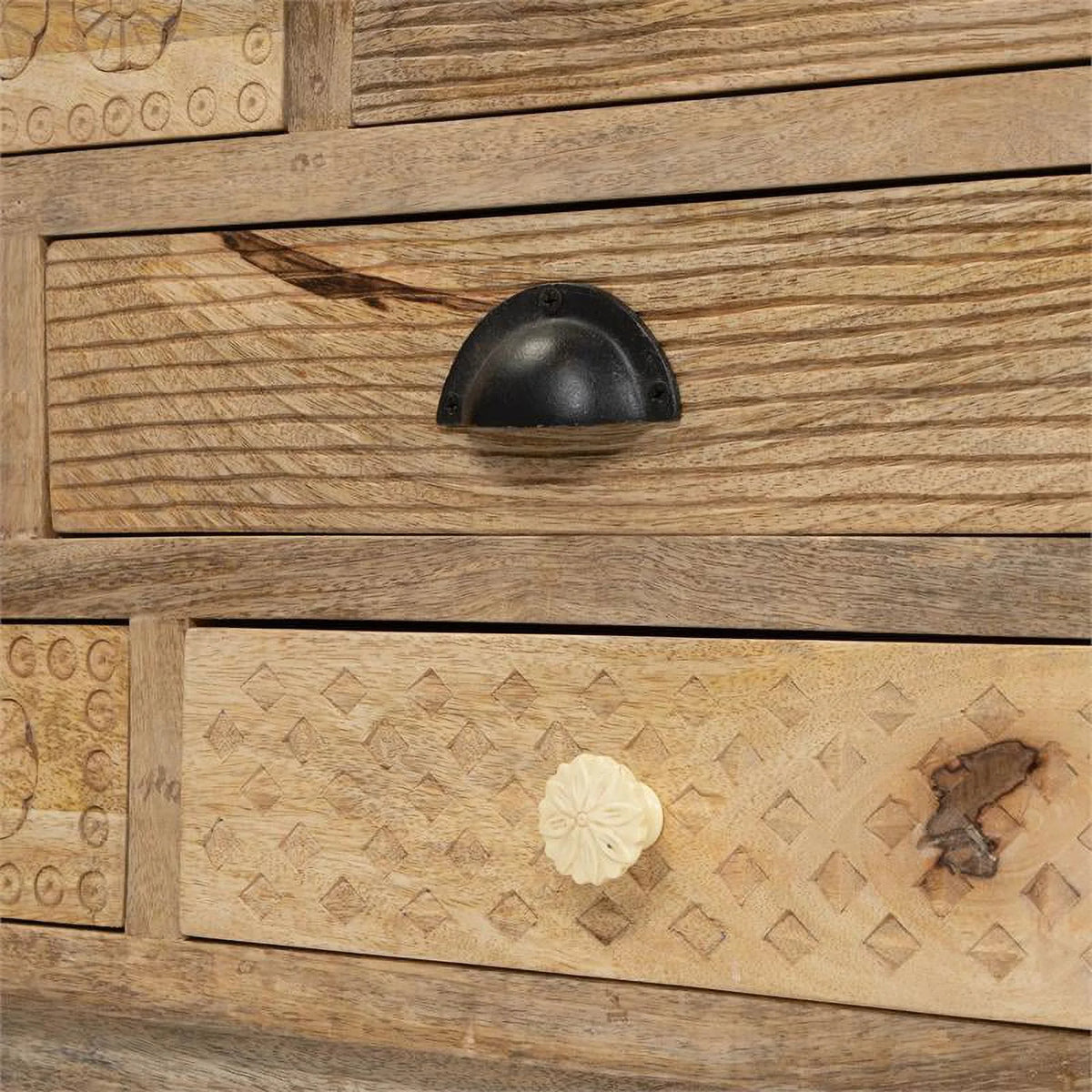 Rustic Wood 9-Drawer Chest I6214