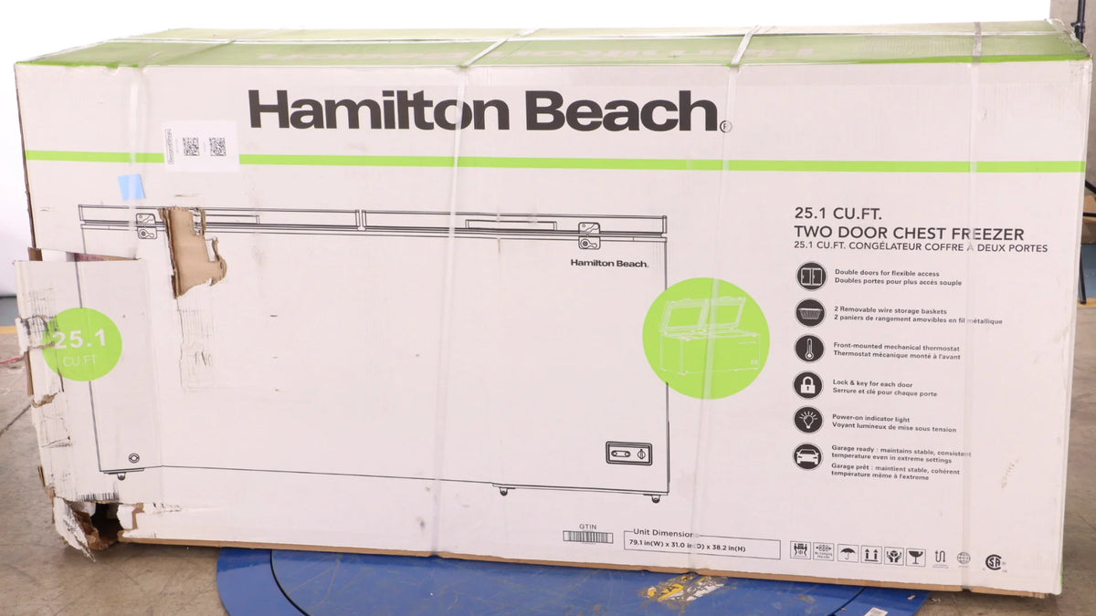 White Dual Door Chest Freezer O29665