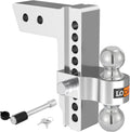 Adjustable Aluminum Trailer Hitch for 2.5-Inch Receiver, 8-Inch Drop/Rise, 18,500 LBS GTW E41579
