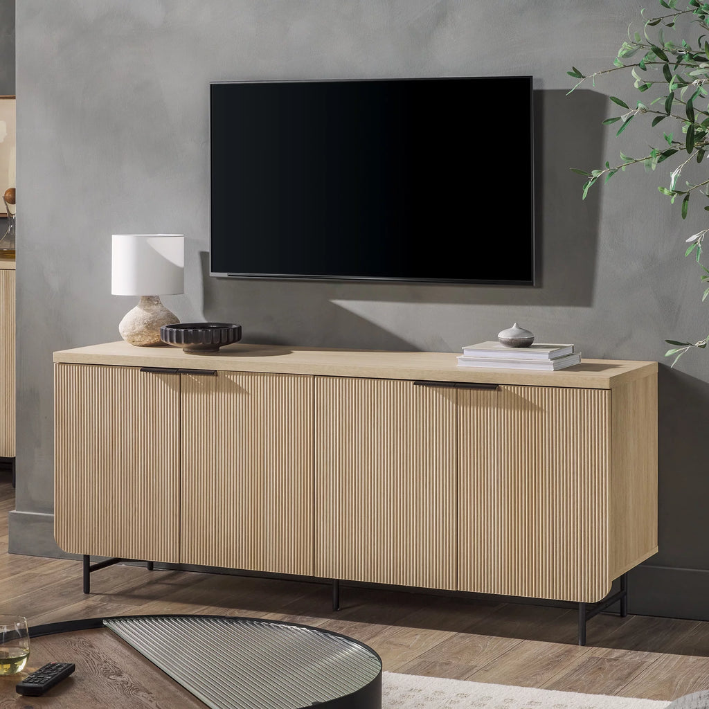 69” 4-Door Reeded-Front Sideboard C244378