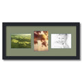 Satin Black Collage Picture Frame with 3 Openings for 5x7 Photos S845224