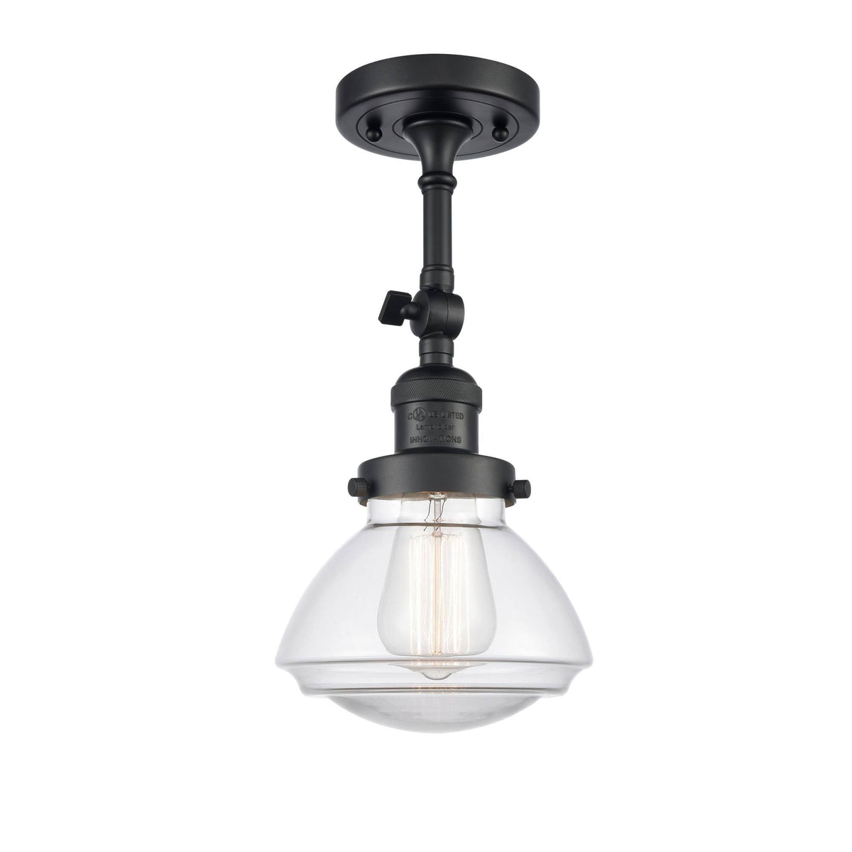 Black LED Semi Flush Mount X1420