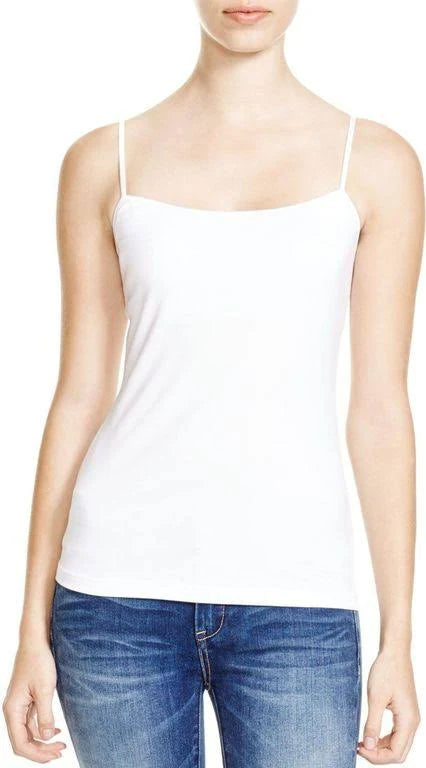 White Long Camisole with Shelf Bra K39815