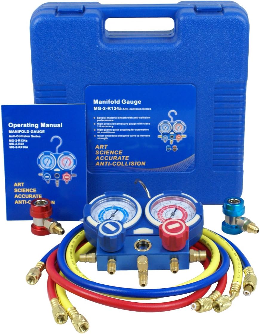 A/C Manifold Gauge Set R134a Brass 1/4 SAE Fittings O941850