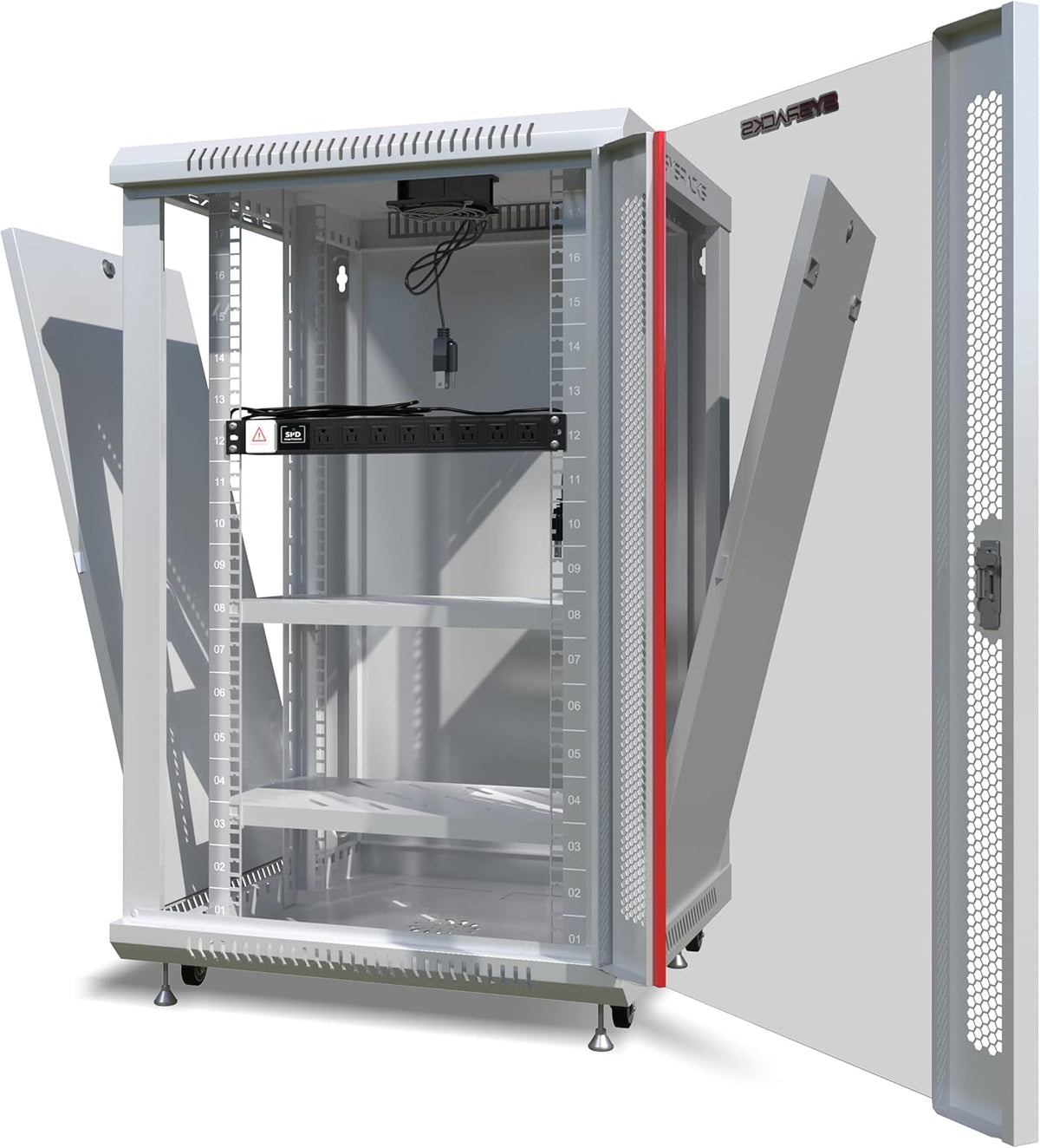 18U Gray Wall Mount Server Rack Cabinet O4939