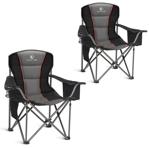 Oversized Folding Camping Chair with Cup Holder W1561