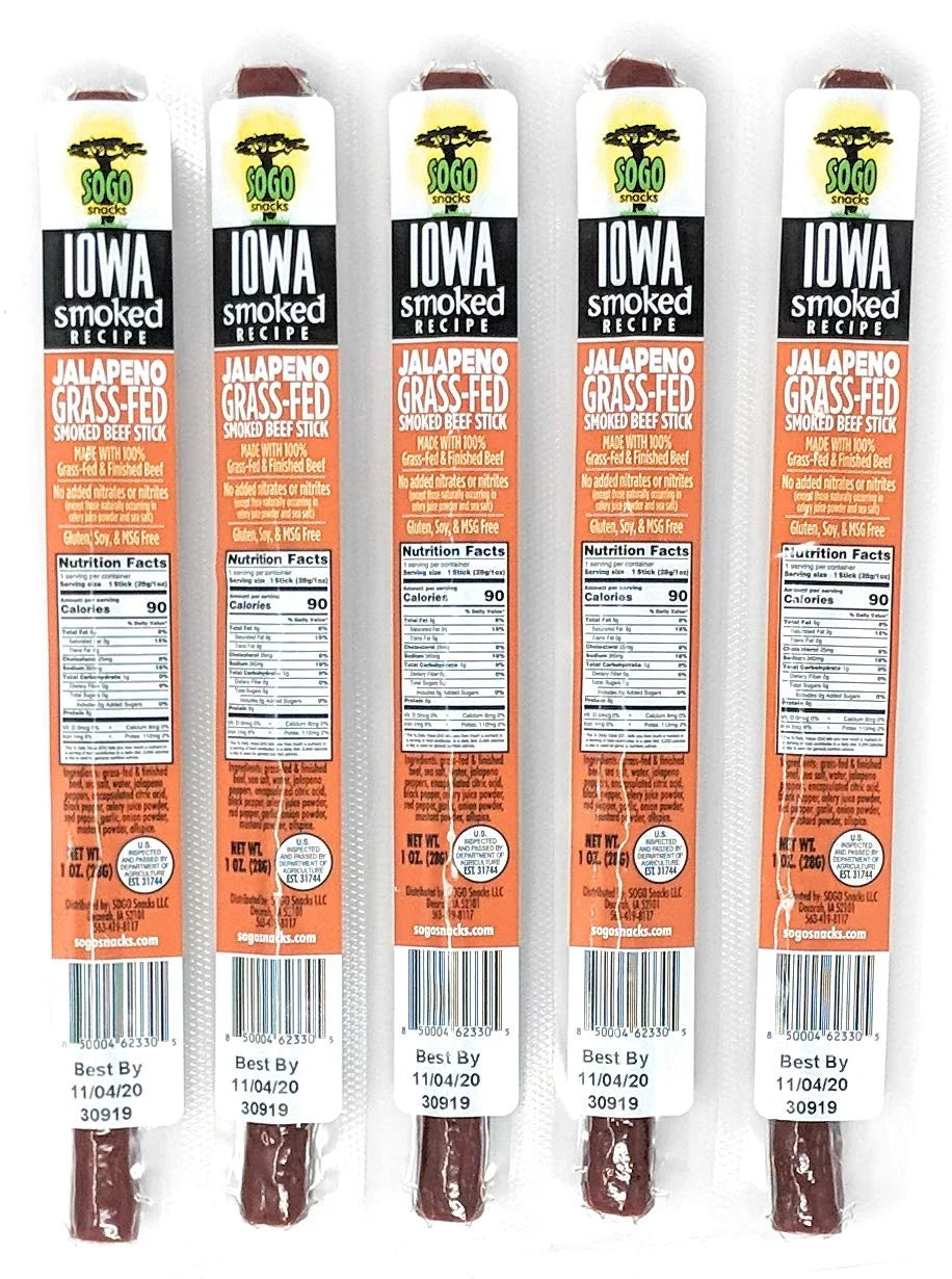 No Sugar 100% Grass-fed Non-GMO Beef Sticks 72 Count J838148