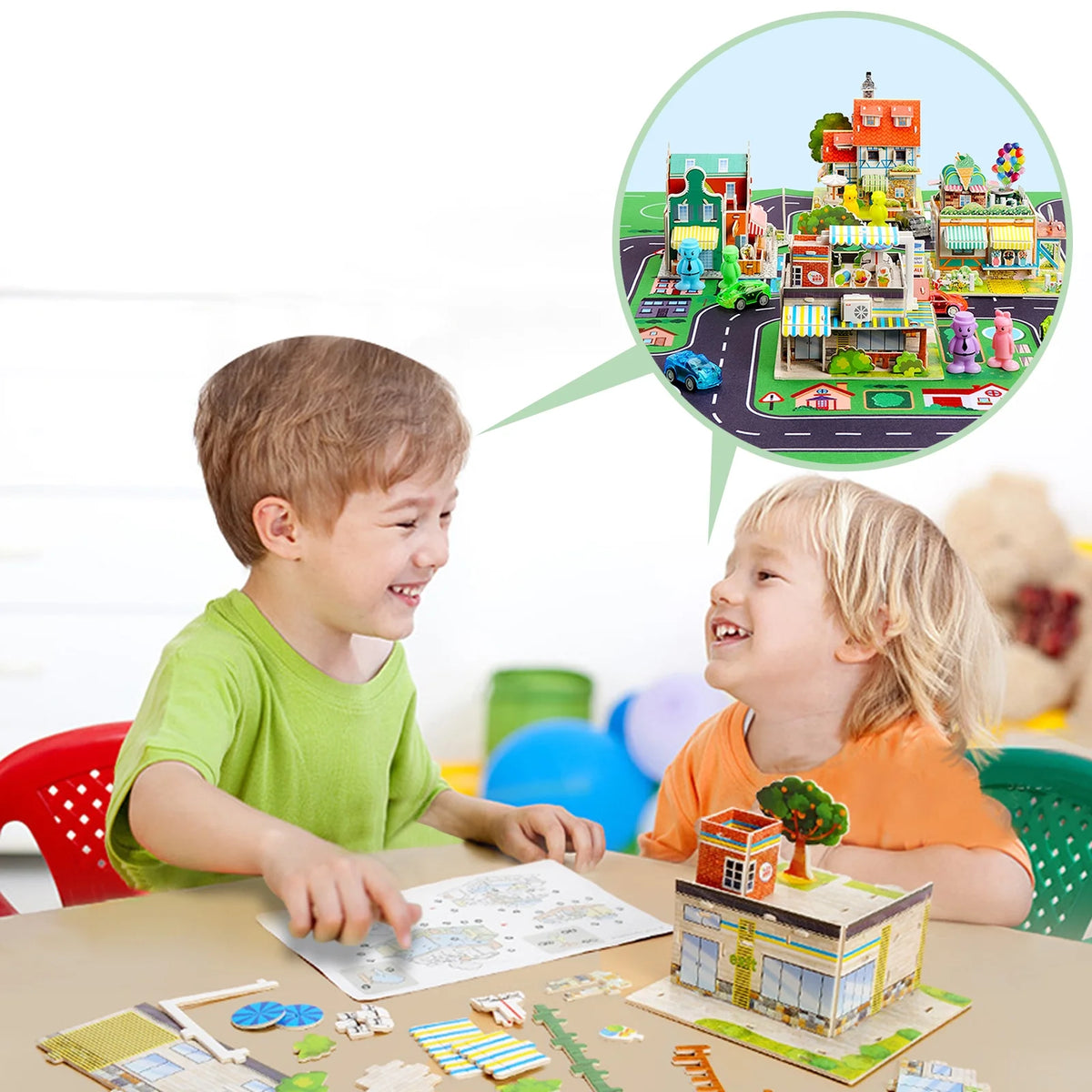Building Blocks Set with 5 Toy Cars R2669