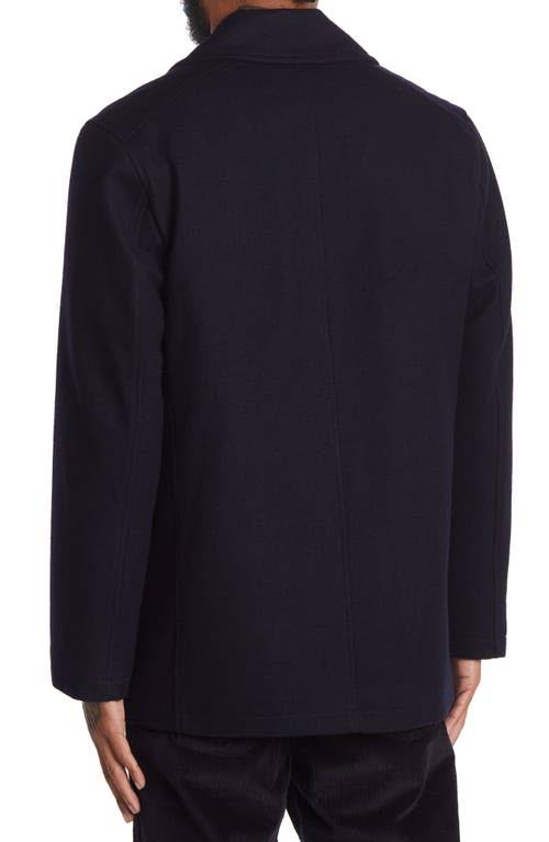 Dark Navy Men's Three-Button Pea Coat B96913