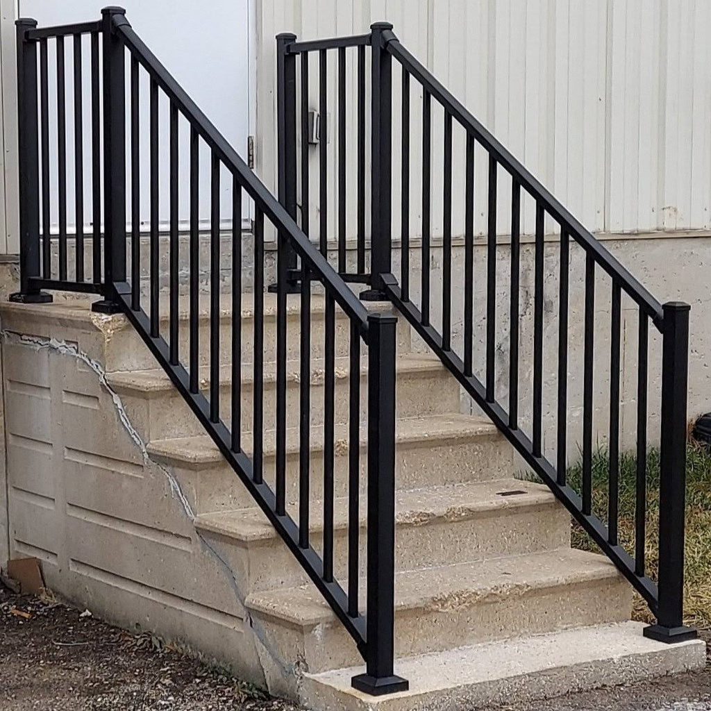 Textured Black Aluminum Rail Kit Stair X6745