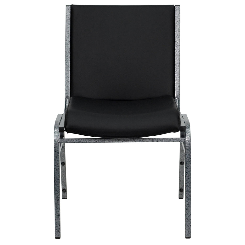 Black Patterned Fabric Stack Chair F128893