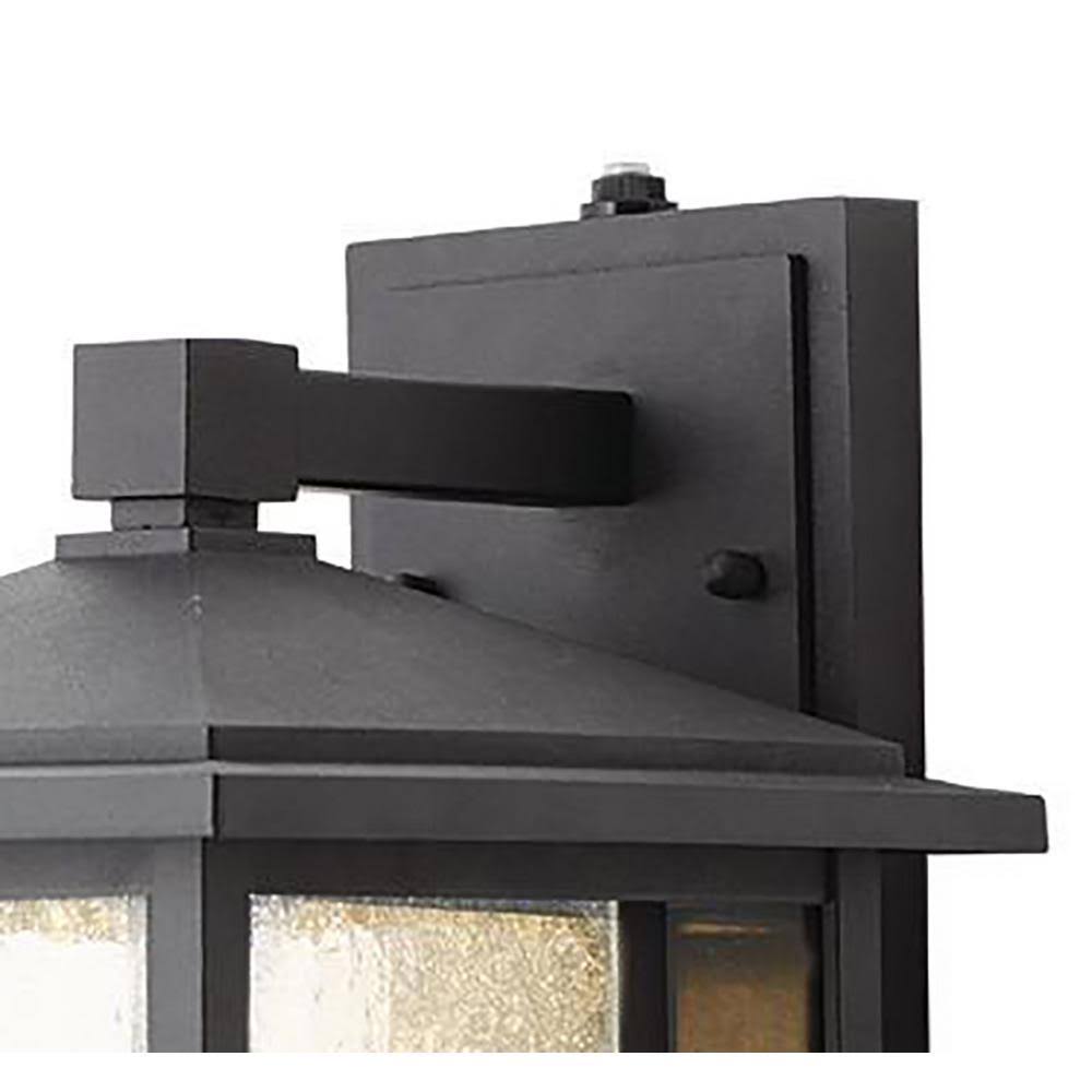 Black Outdoor Seeded Glass Dusk to Dawn Wall Lantern X766