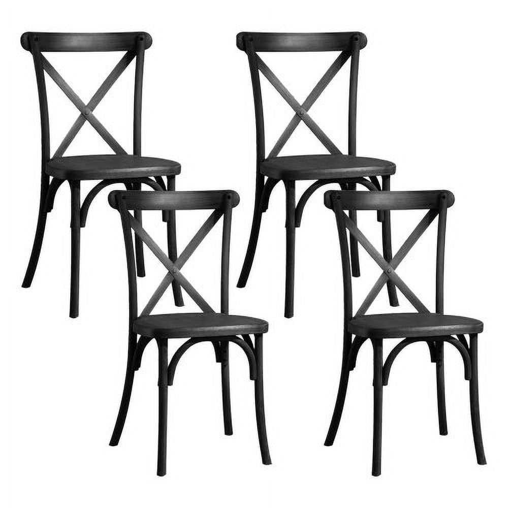 Resin Dining Side Chair Set of 4 U74348