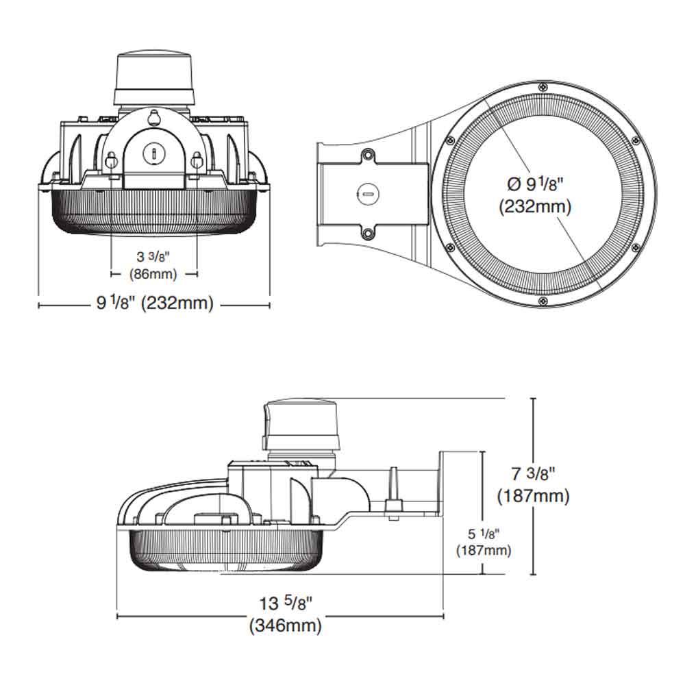 60 Watt LED Area Light with Photocell D222
