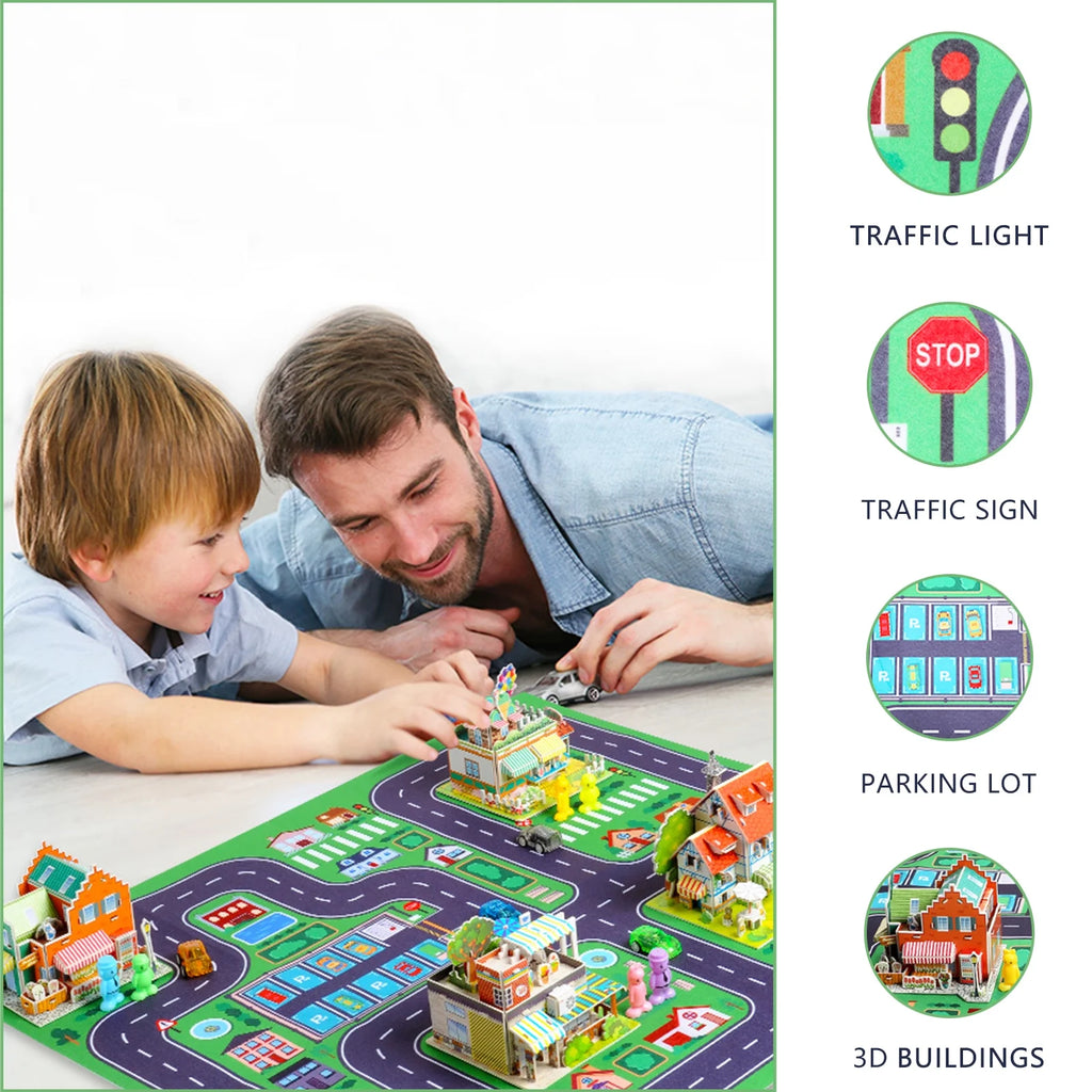 Building Blocks Set with 5 Toy Cars R2669