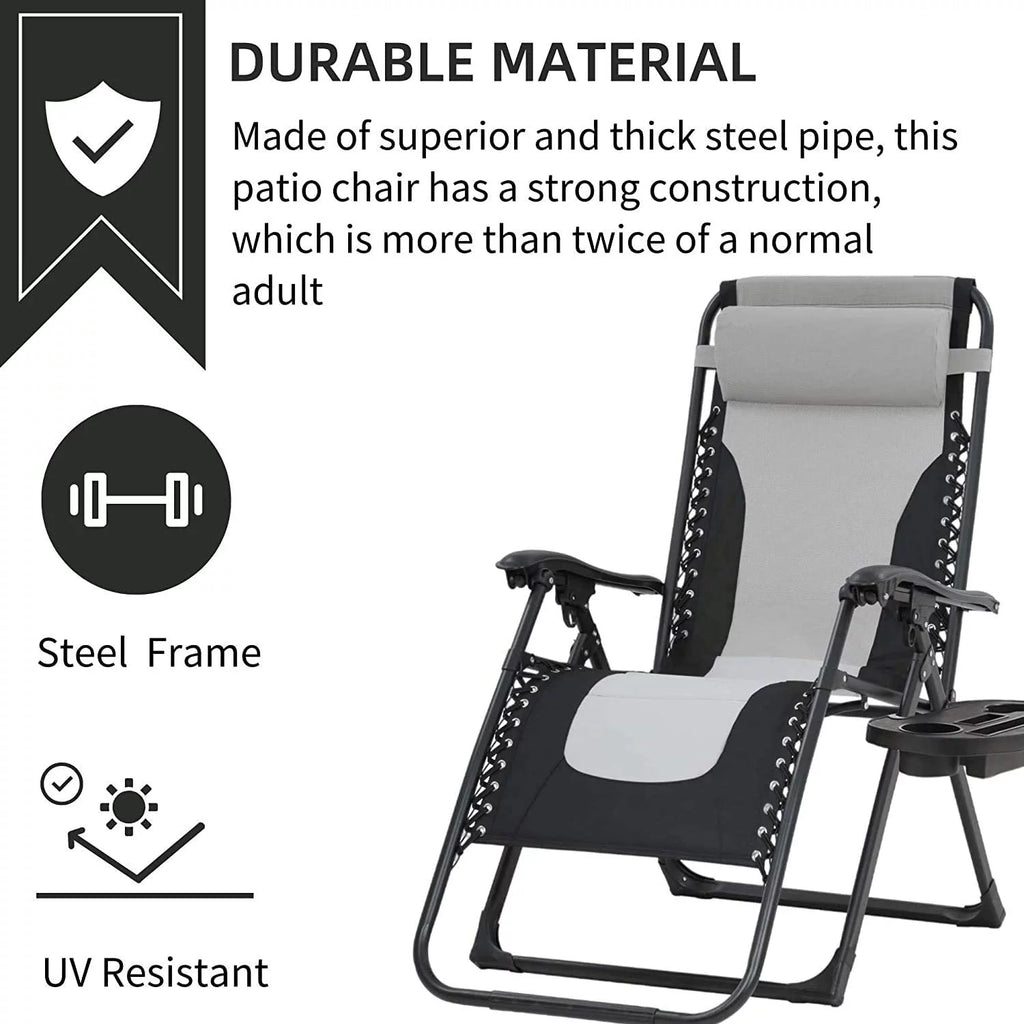 Oversized Zero Gravity Chair with Cup Holder Q450