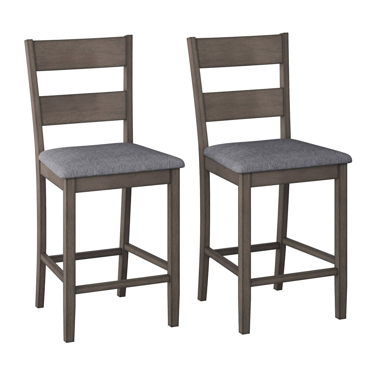 Washed Gray Counter Height Dining Chair Set of 2 B477109