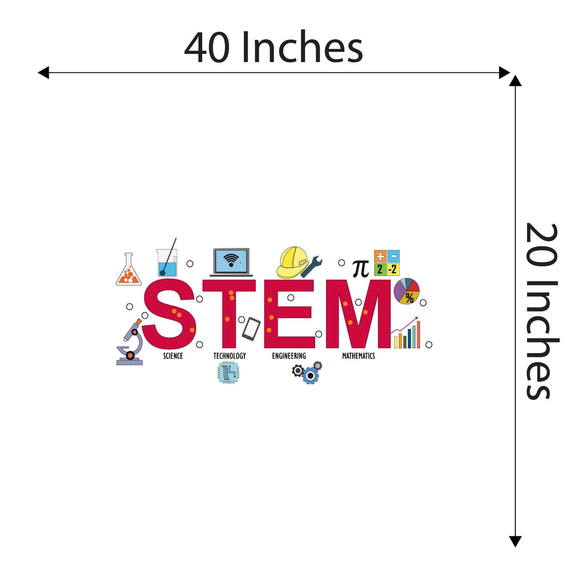 Science Math Test Tube Microscope Wall Decal Sticker 40 In X 20 In D895840