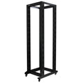42U 4-Post Open Frame Server Network Rack with Casters Black M433