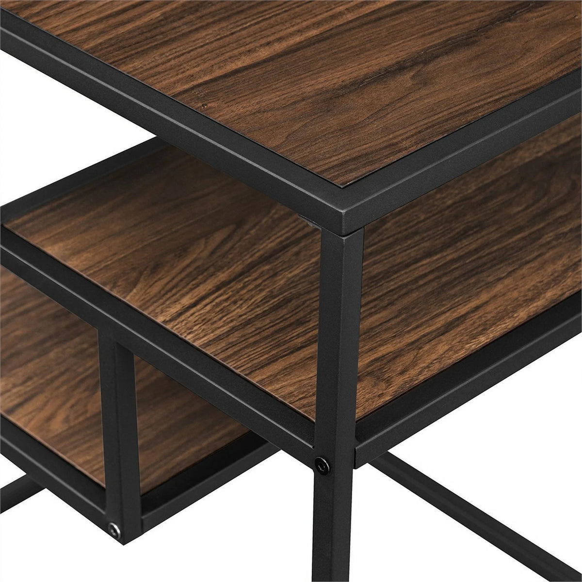 16" Metal and Wood Side Table Y993413