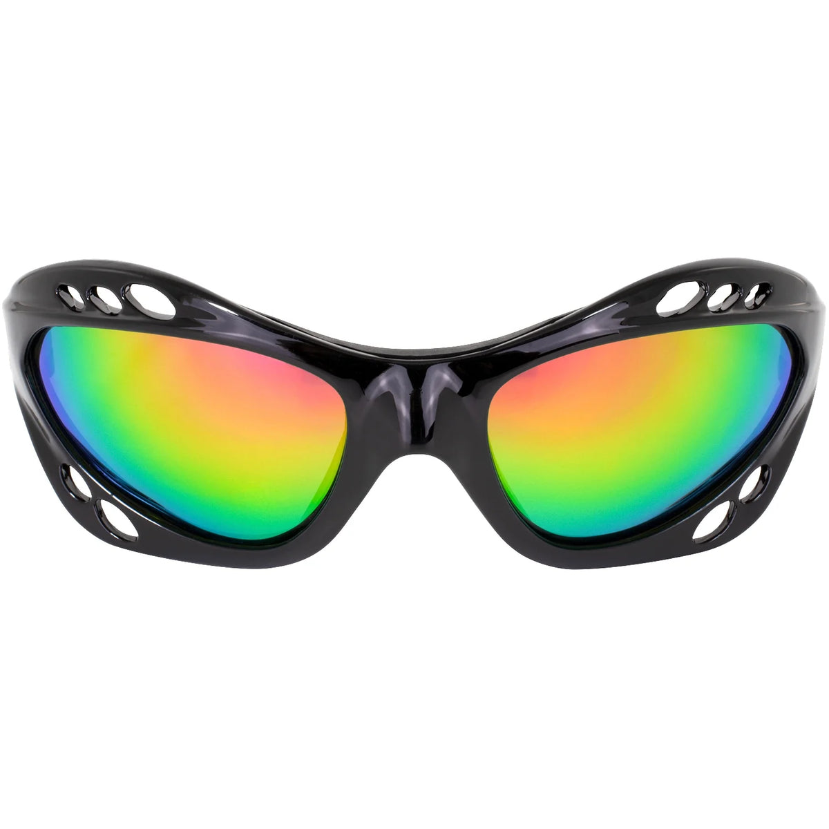 3 Pairs Padded Polarized Sunglasses w/Strap Silver Frame w/Smoke Lens & Black Frame w/ Pink & Green Mirror Lenses W612892