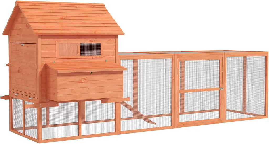 Large Wooden Chicken Coop with Run G93390