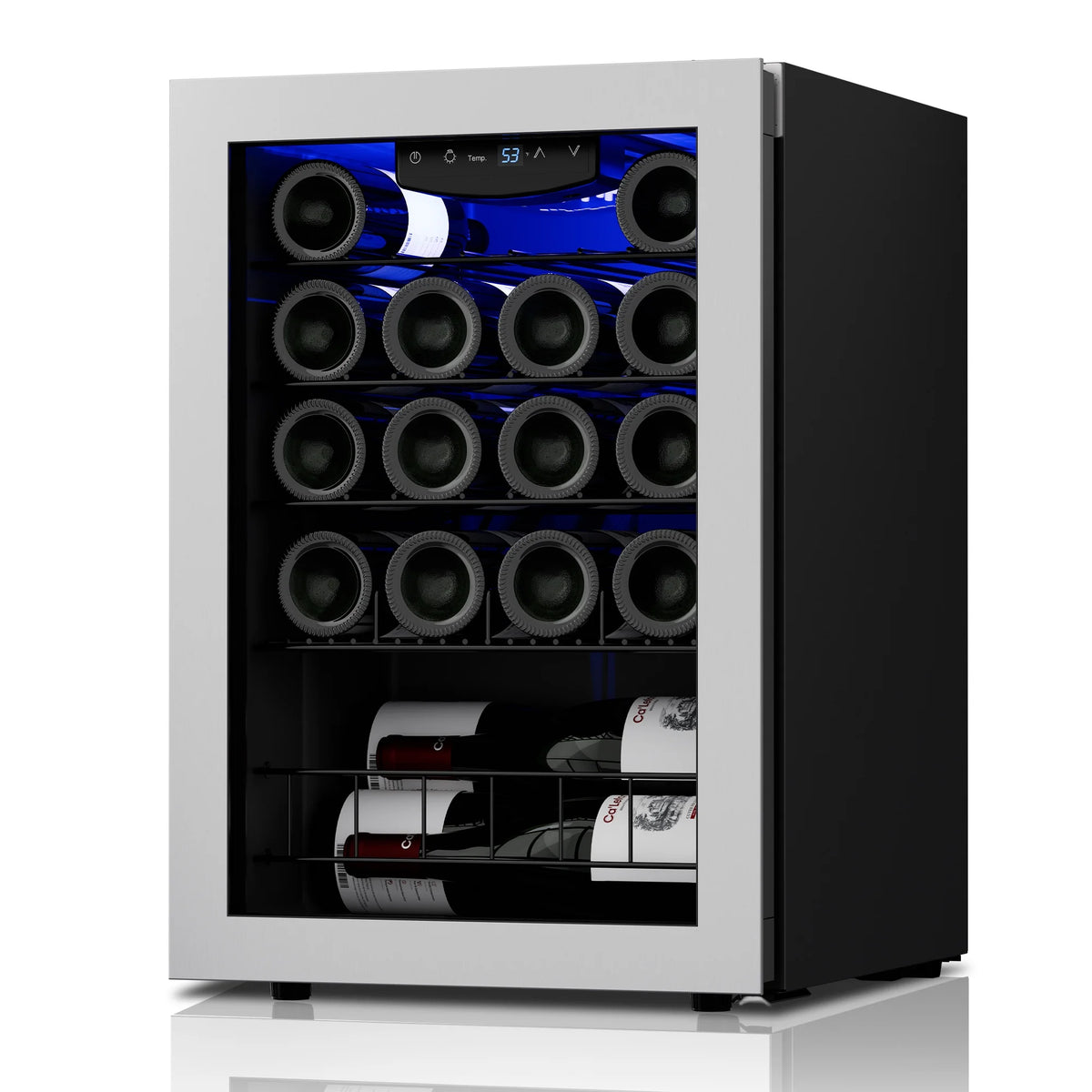 20 Bottle Mini Wine Fridge with Glass Door S443