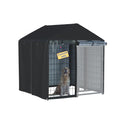 600d Heavy Duty Waterproof Black Dog Kennel Cover 4'Dx4'Wx4.5'H E1230