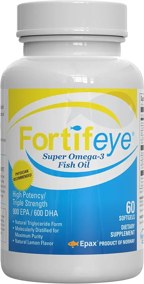 Omega-3 Fish Oil 1600 mg EPA DHA Lemon Flavor 30 Servings V923