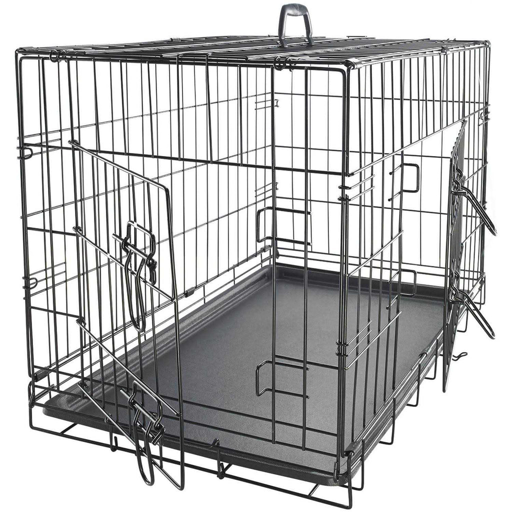 Double-Door Folding Wire Dog Crate J817441