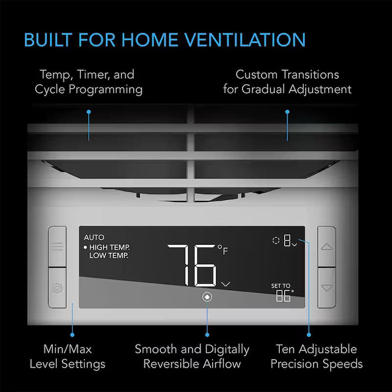 8 in. Through-the-Wall Fan with Temperature Controller Z710