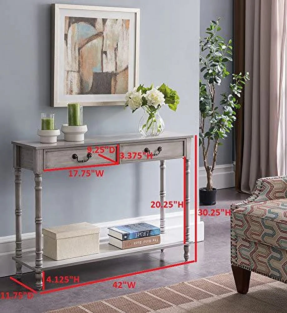 2 Drawer Wooden Console Sofa Table F288