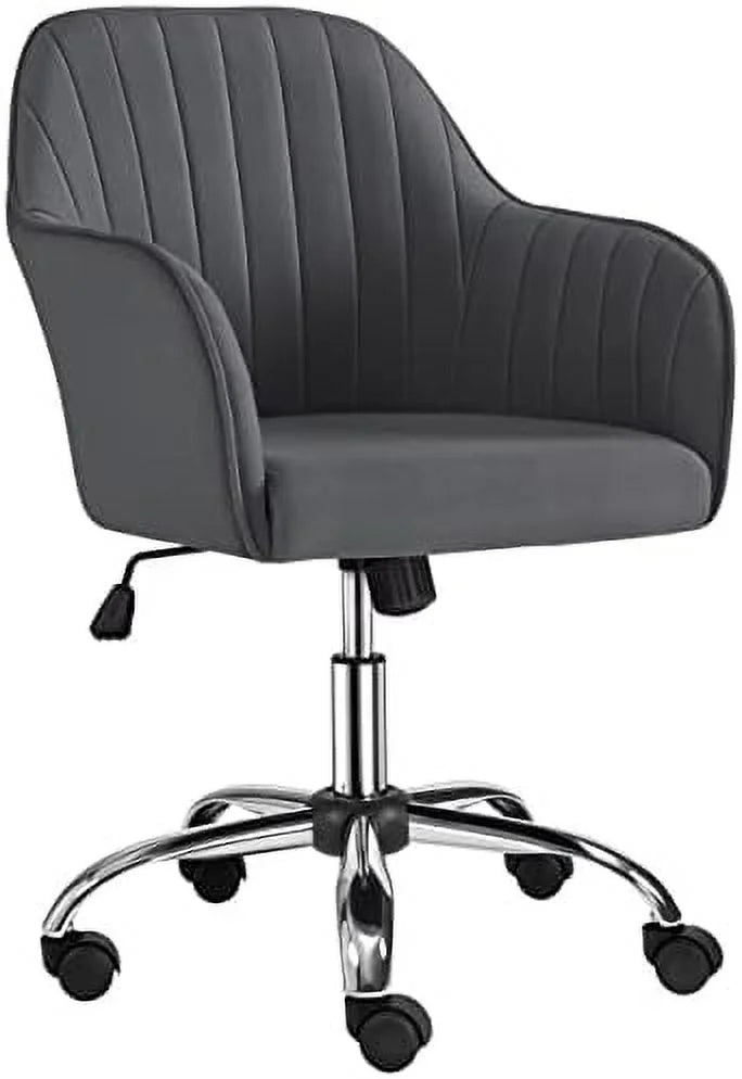 Faux Leather Height Adjustable Swivel Office Chair with Arms J619
