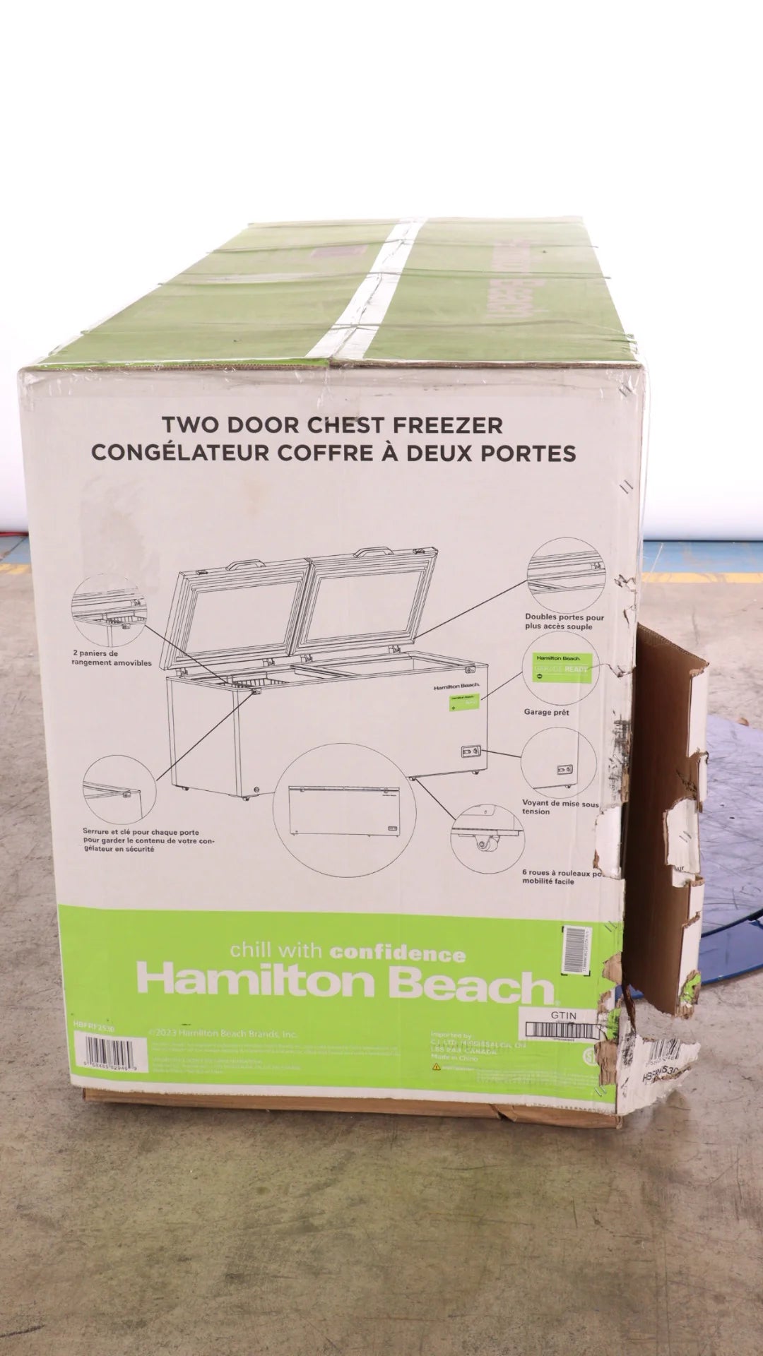 White Dual Door Chest Freezer O29665