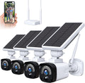 Wireless Solar Security Camera System with Base Station and 4 Cameras, 1080P Night Vision, IP65 Waterproof Y874