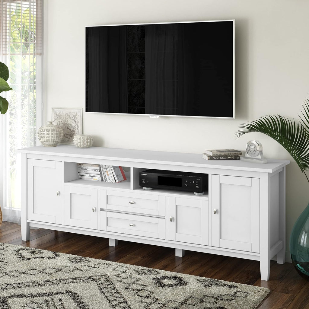 72 inch Wide Rustic Solid Wood TV Media Stand G980